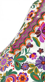 Costume Intero con Stampa Floreale e Crochet