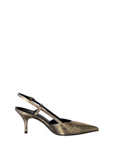 Slingback cracklux platino