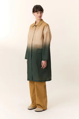 Trench leggero midi taglio dritto con motivo tie-dye