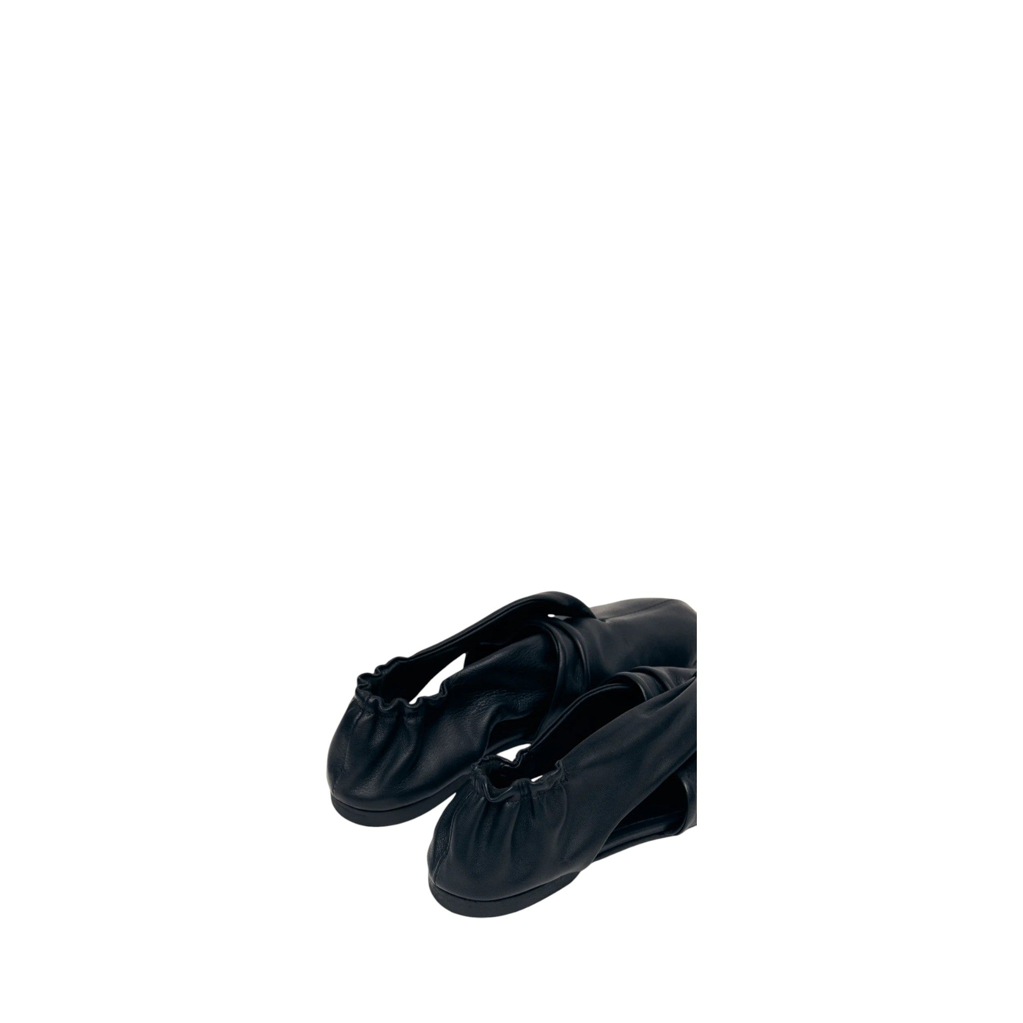 Ballerine elastiche in pelle nera