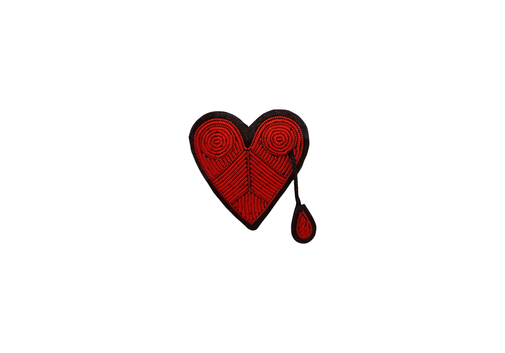 Spilla ricamata a mano "Broken Heart" M&L