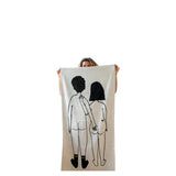 Asciugamano da bagno "Naked couple back"