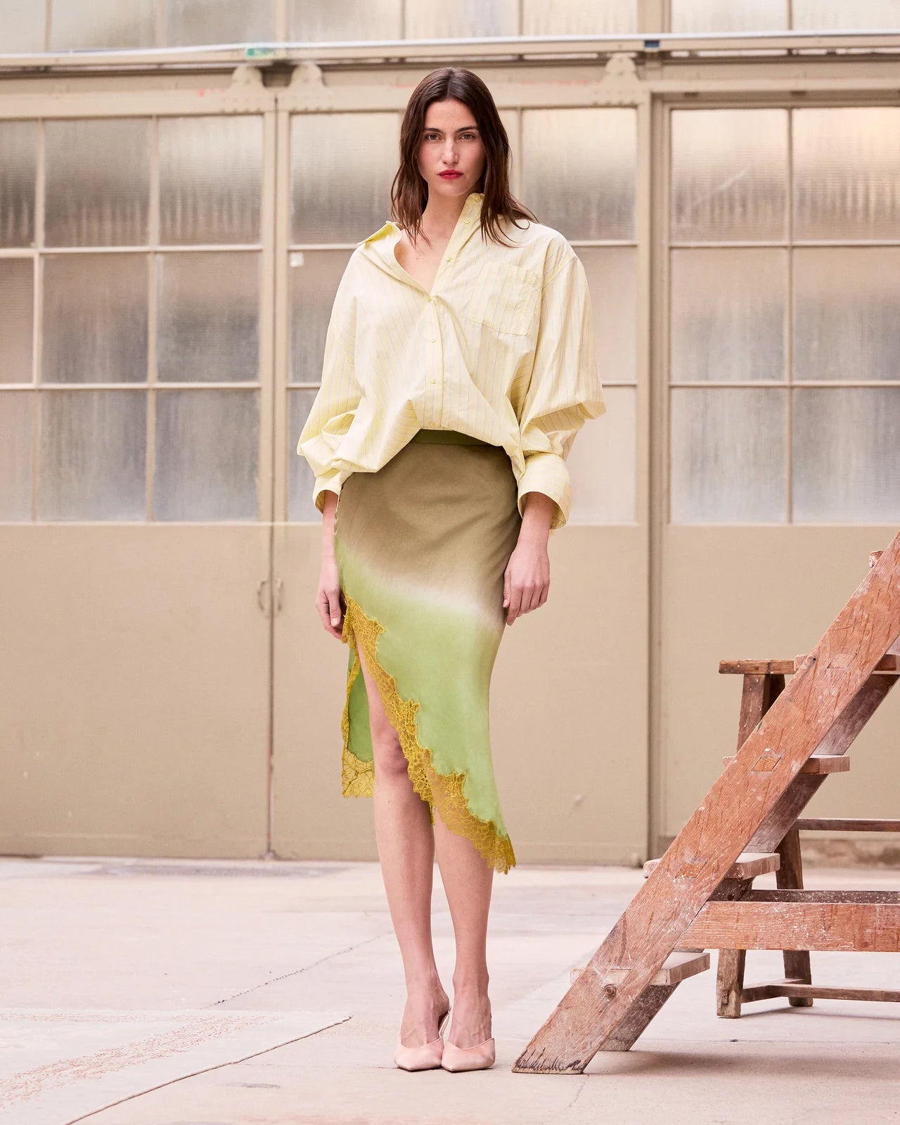 Camicia taglio maschile oversize