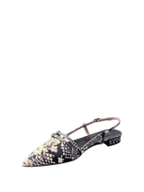 Slingback in pelle stampa pitone