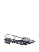Slingback in pelle stampa pitone
