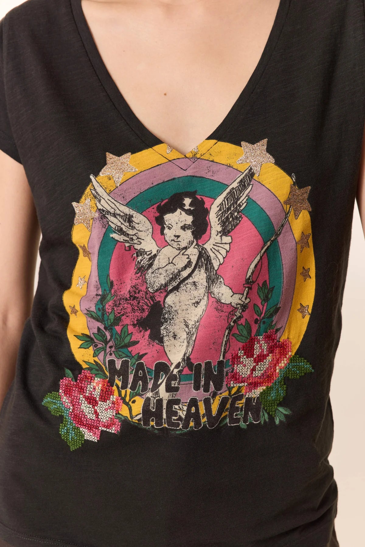 T-shirt stampa angelo