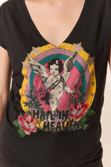 T-shirt stampa angelo