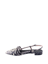 Slingback in pelle stampa pitone