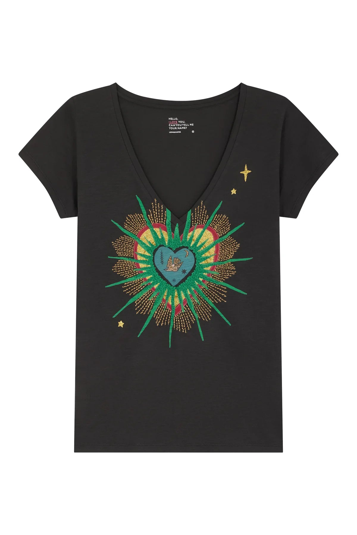 T-shirt con ricamo ex voto