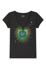 T-shirt con ricamo ex voto