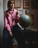 Blusa con colletto stondato