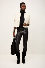 Giacca corta scollo tondo