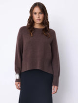 Maglia in cashmere girocollo