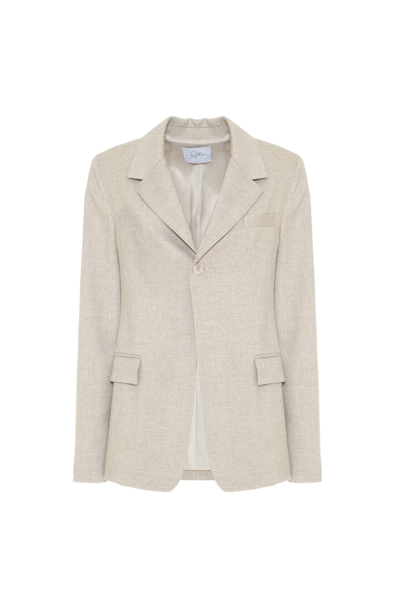 Giacca slim in tessuto melangiato