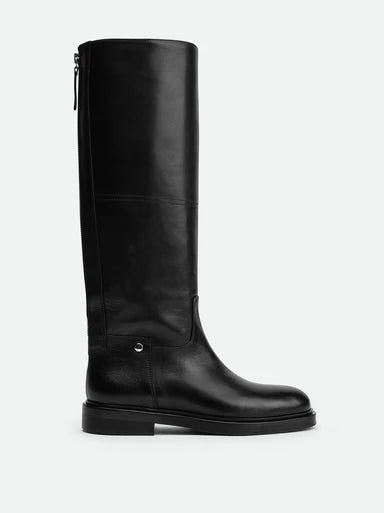 Stivale alto in pelle