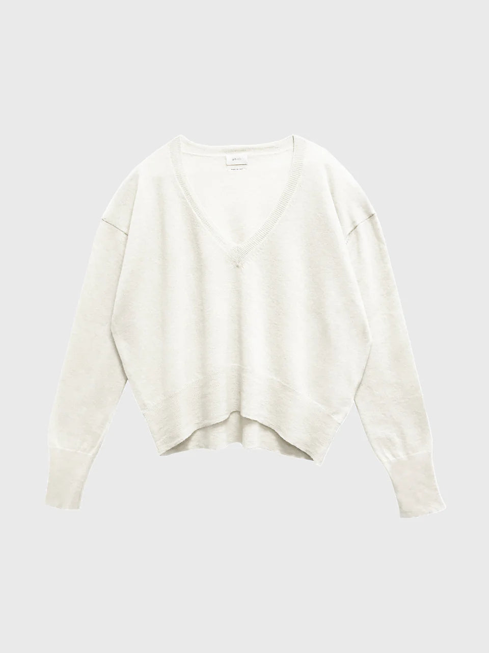 Maglia oversize con scollo a V in misto cashmere