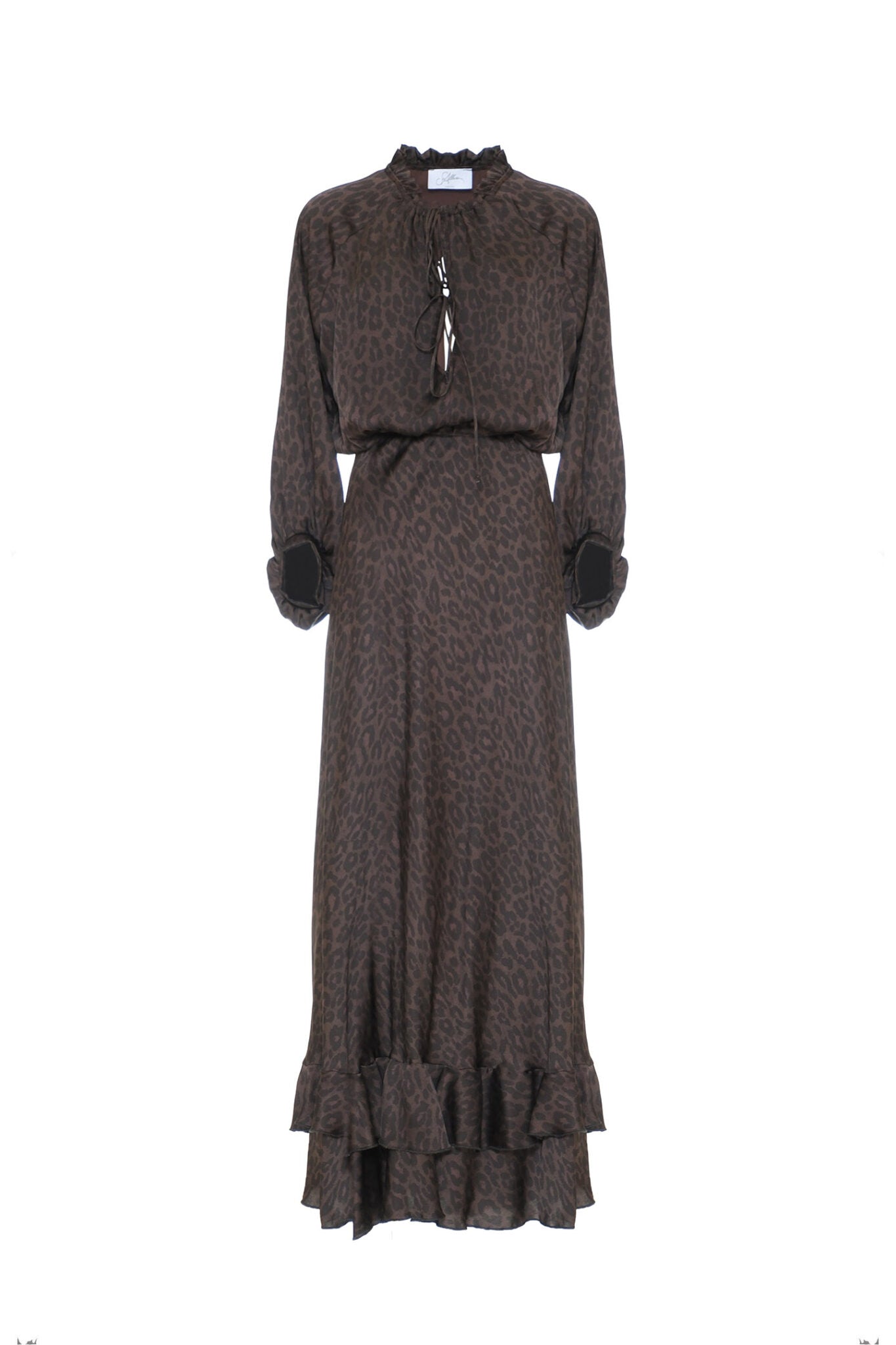 Abito lungo con stampa animalier