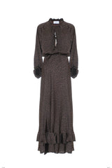 Abito lungo con stampa animalier