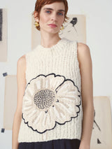 Gilet con ricamo realizzato a mano