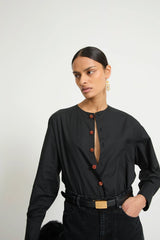 Camicia con bottoni gioiello