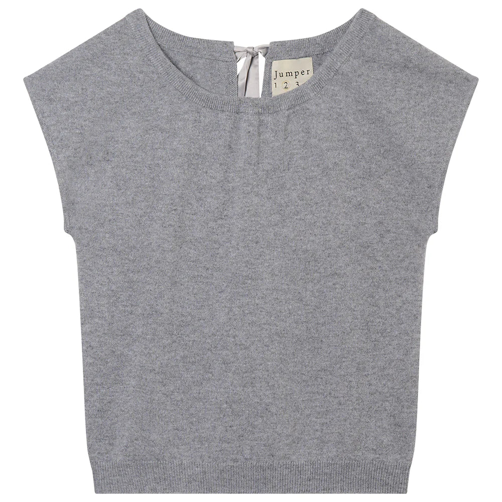 Gilet in cashmere con fiocco sul dietro