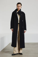 Cappotto in panno di lana infeltrito