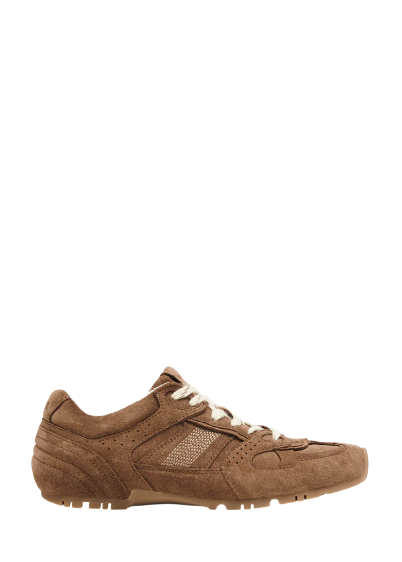 Sneakers in camoscio marrone a più strati Alhoas