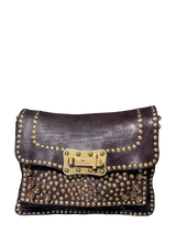 Tracolla Agnese Campomaggi con borchie fiore e strass