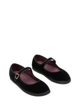 Friulana modello Mary Jane in velluto nero