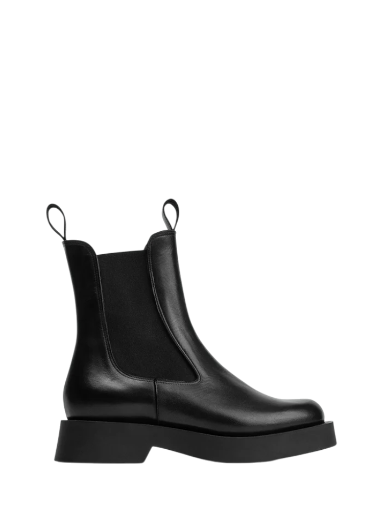 Beatle nero in pelle Poeve