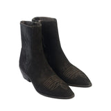 Stivaletto texano in pelle di bufalo rovesciata