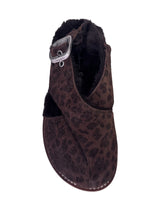 Sabot in crosta di vacchetta animalier