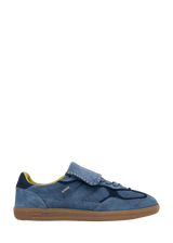 Sneakers in camoscio blu con linguetta lunga Alhoas