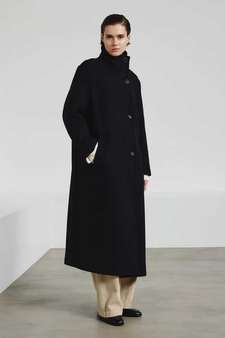 Cappotto in panno di lana infeltrito
