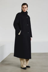 Cappotto in panno di lana infeltrito