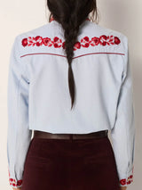 Camicia in cotone con ricami