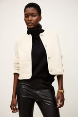 Giacca corta scollo tondo