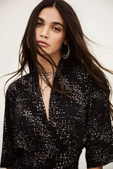 Abito lungo con paillettes