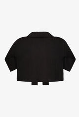 Giacca kimono ricamata a mano con filo e paillettes
