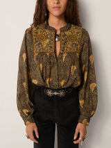 Camicia ricamata in cotone