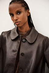 Cappotto in pelle lunghezza 3/4