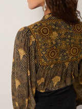 Camicia ricamata in cotone