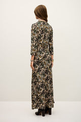Abito lungo stampa multico