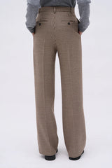 Pantaloni in lana vergine pied de poule
