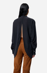 Blusa lunga in seta