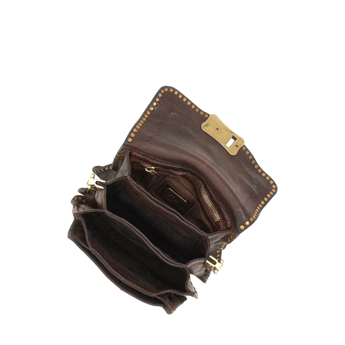 Tracolla Agnese Campomaggi con borchie fiore e strass