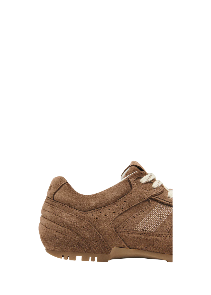 Sneakers in camoscio marrone a più strati Alhoas