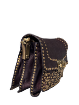 Tracolla Agnese Campomaggi con borchie fiore e strass