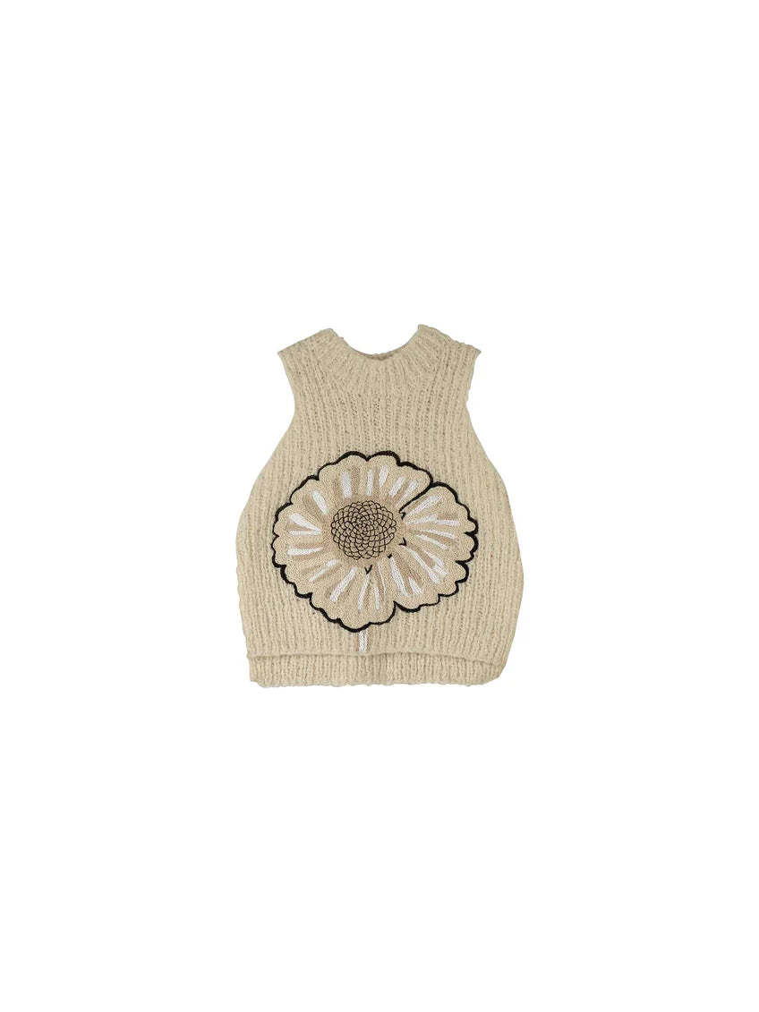 Gilet con ricamo realizzato a mano