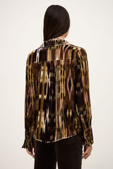 Camicia in velluto di viscosa e seta